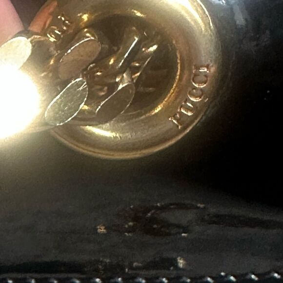 Emilio Pucci Black Patent Leather Vintage Crossbody Bag - Picture 6 of 12